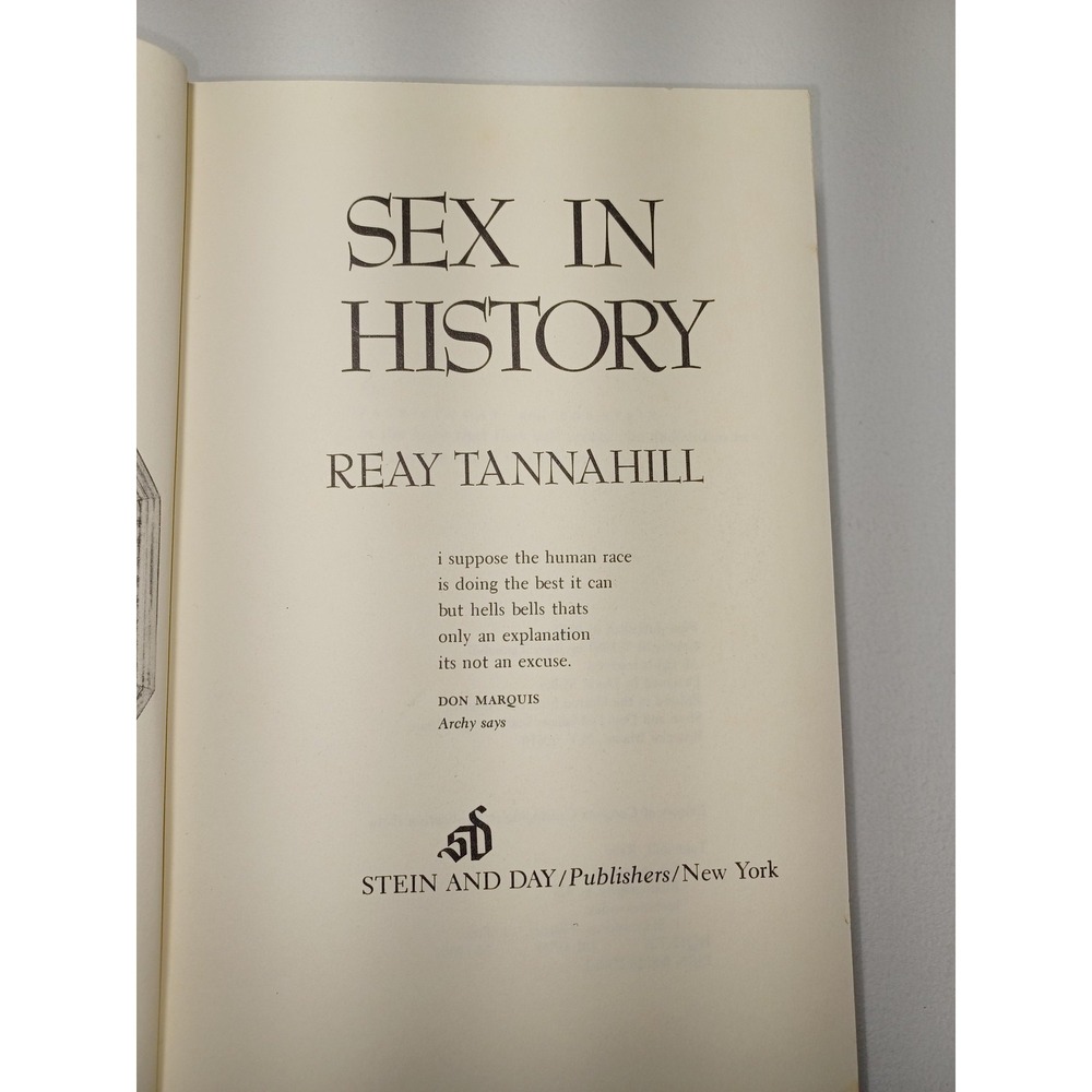 Vintage Sex In History Reay Tannahill Hardcover 1980 Stein and Day Sociology Boo - Picture 5 of 11